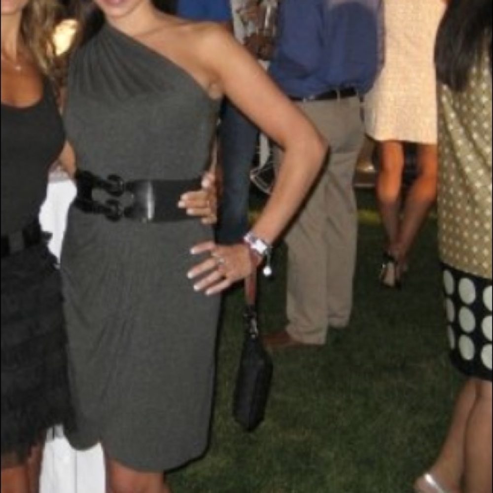 One shoulder Grey dress